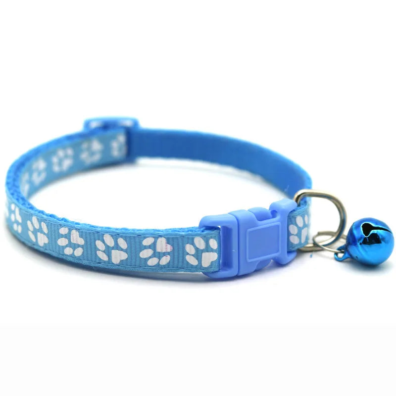 1Pc Colorul Pet Supplies Cat Collar with Bell Adjustable Buckle Collar Cat Pet Supplies Cat Accessories Collar Small Dog Collar