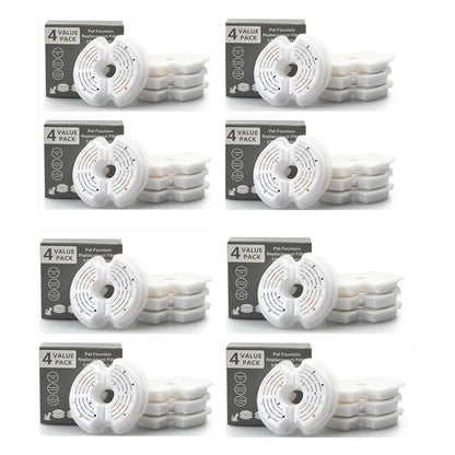4/8/32Pcs Replaced Activated Carbon Replacement Fountain Filters for Cat Pet Dog Water Drinking Dispenser Replacement Set