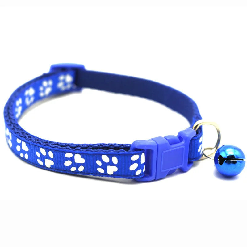 1Pc Colorul Pet Supplies Cat Collar with Bell Adjustable Buckle Collar Cat Pet Supplies Cat Accessories Collar Small Dog Collar