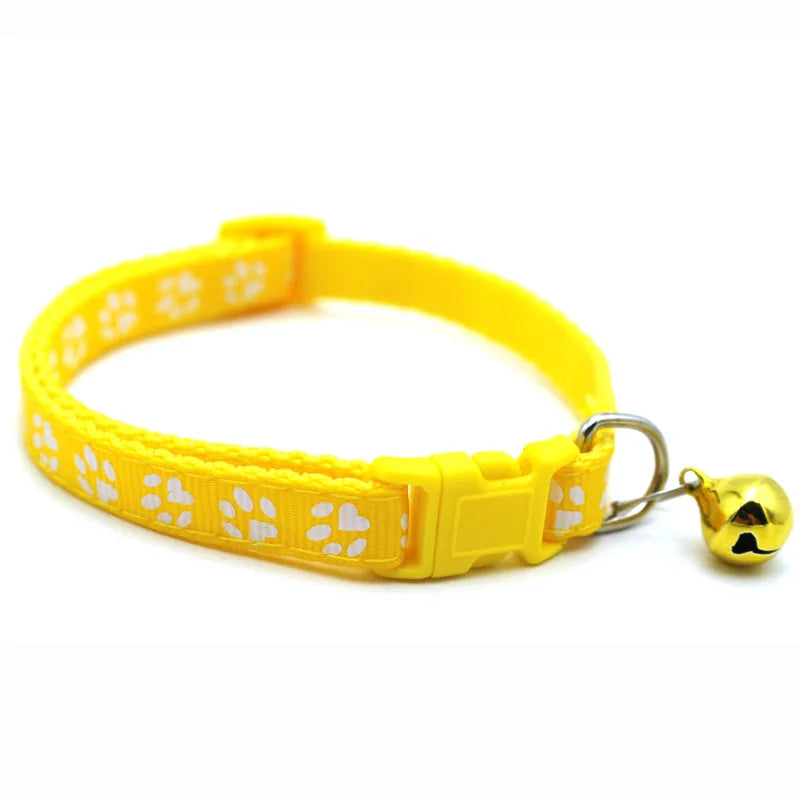 1Pc Colorul Pet Supplies Cat Collar with Bell Adjustable Buckle Collar Cat Pet Supplies Cat Accessories Collar Small Dog Collar
