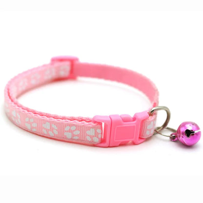 1Pc Colorul Pet Supplies Cat Collar with Bell Adjustable Buckle Collar Cat Pet Supplies Cat Accessories Collar Small Dog Collar