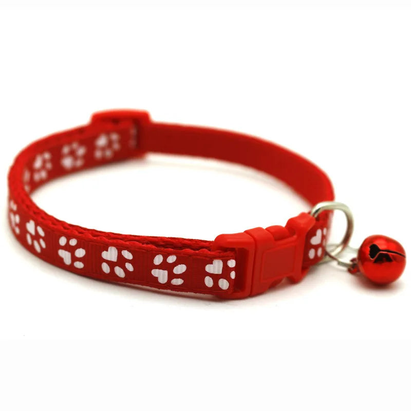 1Pc Colorul Pet Supplies Cat Collar with Bell Adjustable Buckle Collar Cat Pet Supplies Cat Accessories Collar Small Dog Collar