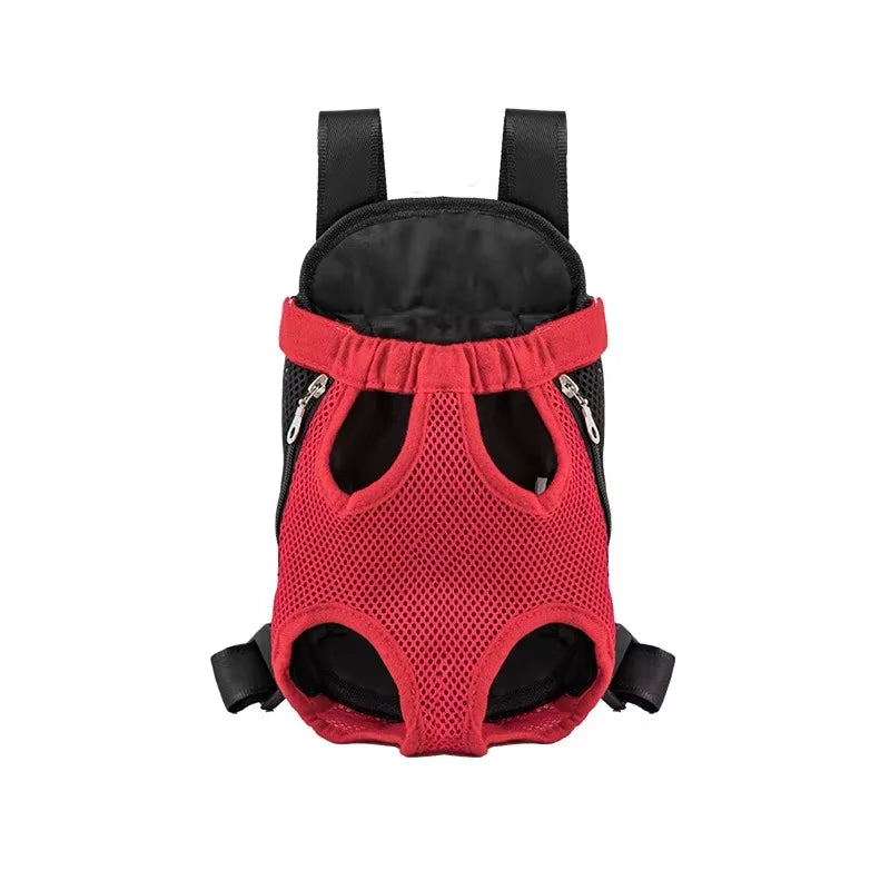 Double Shoulder Breathable Portable Travel Pet Dog Carrier Backpack Mesh Carrier Front Bag for Small Dog Cats Outdoor