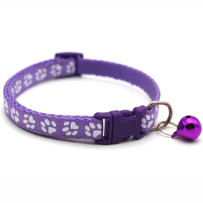 1Pc Colorul Pet Supplies Cat Collar with Bell Adjustable Buckle Collar Cat Pet Supplies Cat Accessories Collar Small Dog Collar